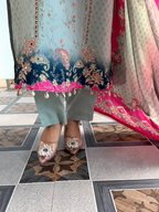 Step into the festive season with our premium sleeveless Kurta, Pant & Dupatta Set