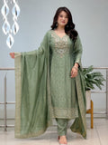 NEW ARRIVALS Special PURE MALAY GLASS TISSUE WITH KANJIVARAM HANDK WORK NACK 3 piece Set collection is Arrived