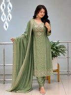 NEW ARRIVALS Special PURE MALAY GLASS TISSUE WITH KANJIVARAM HANDK WORK NACK 3 piece Set collection is Arrived
